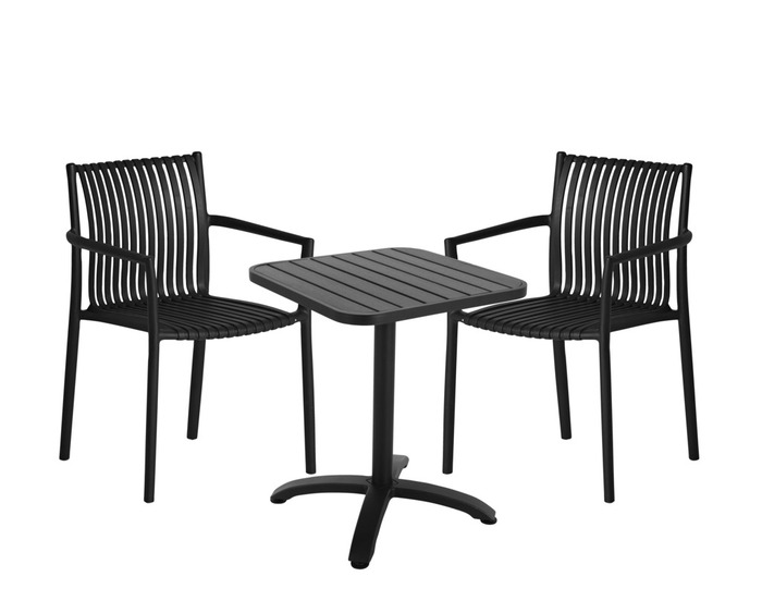 Sofabord Nairobi 60x60 cm i aluminium og nonwood